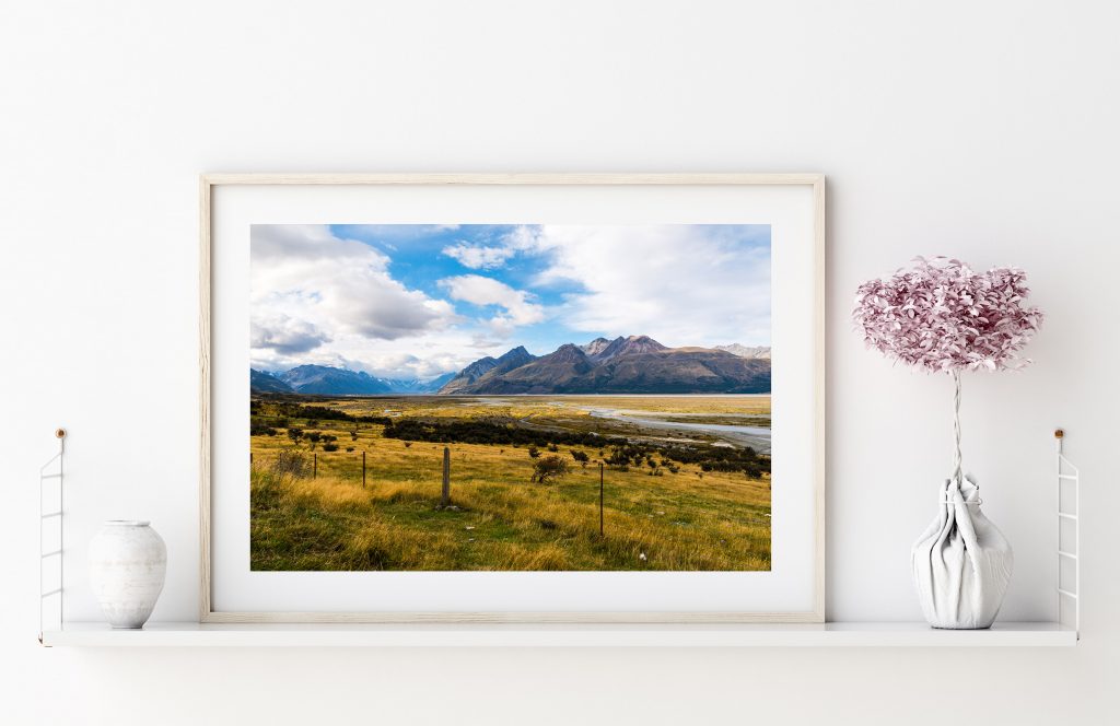 Road To Aoraki Mount Cook Mountain New Zealand Canvas Prints