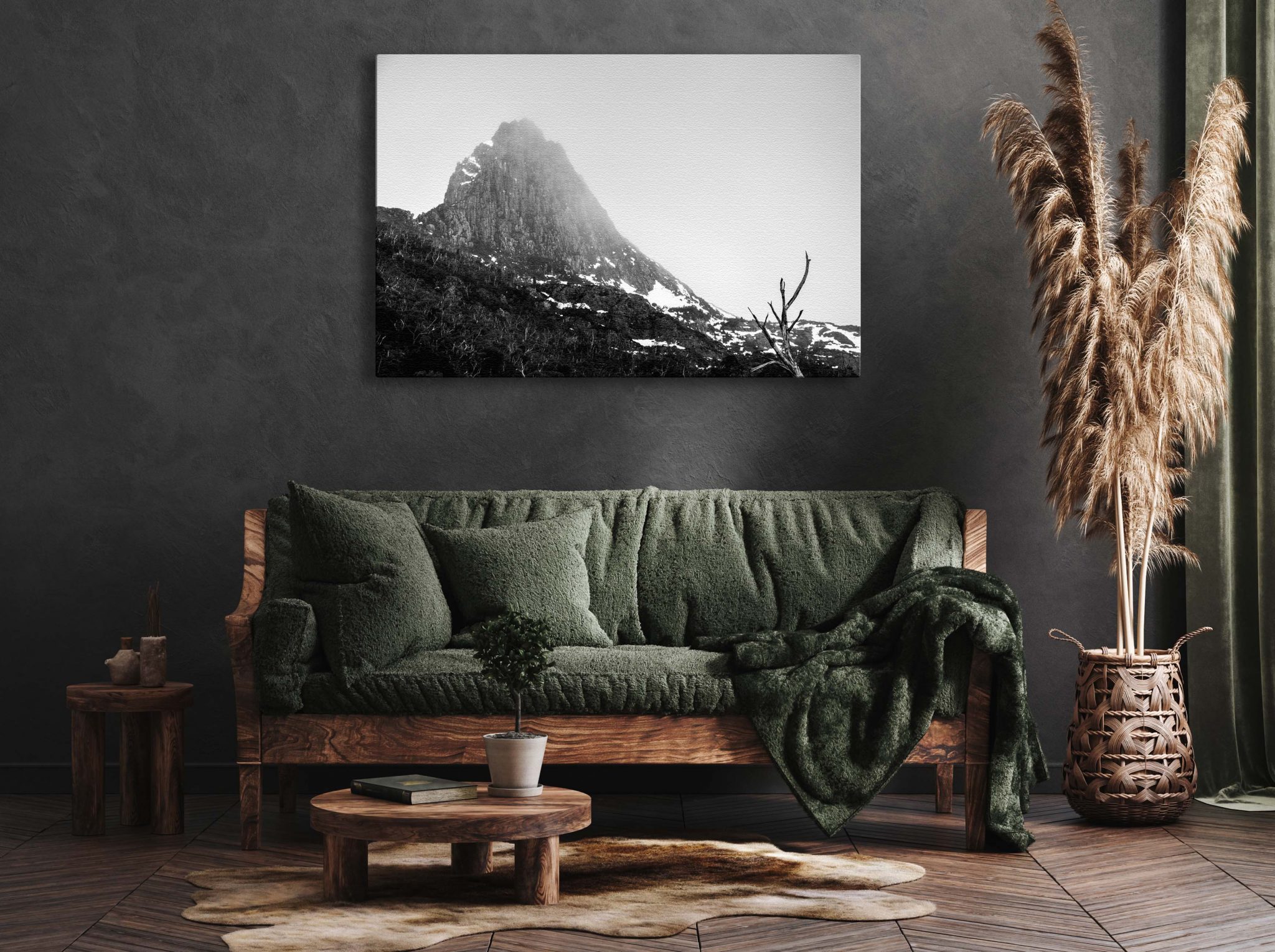 Cradle Mountain Peak, Tasmania, Australia, Black and White – Canvas